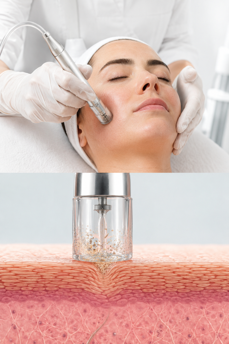 Microdermabrasion diamond tip exfoliation at IUVENTUS