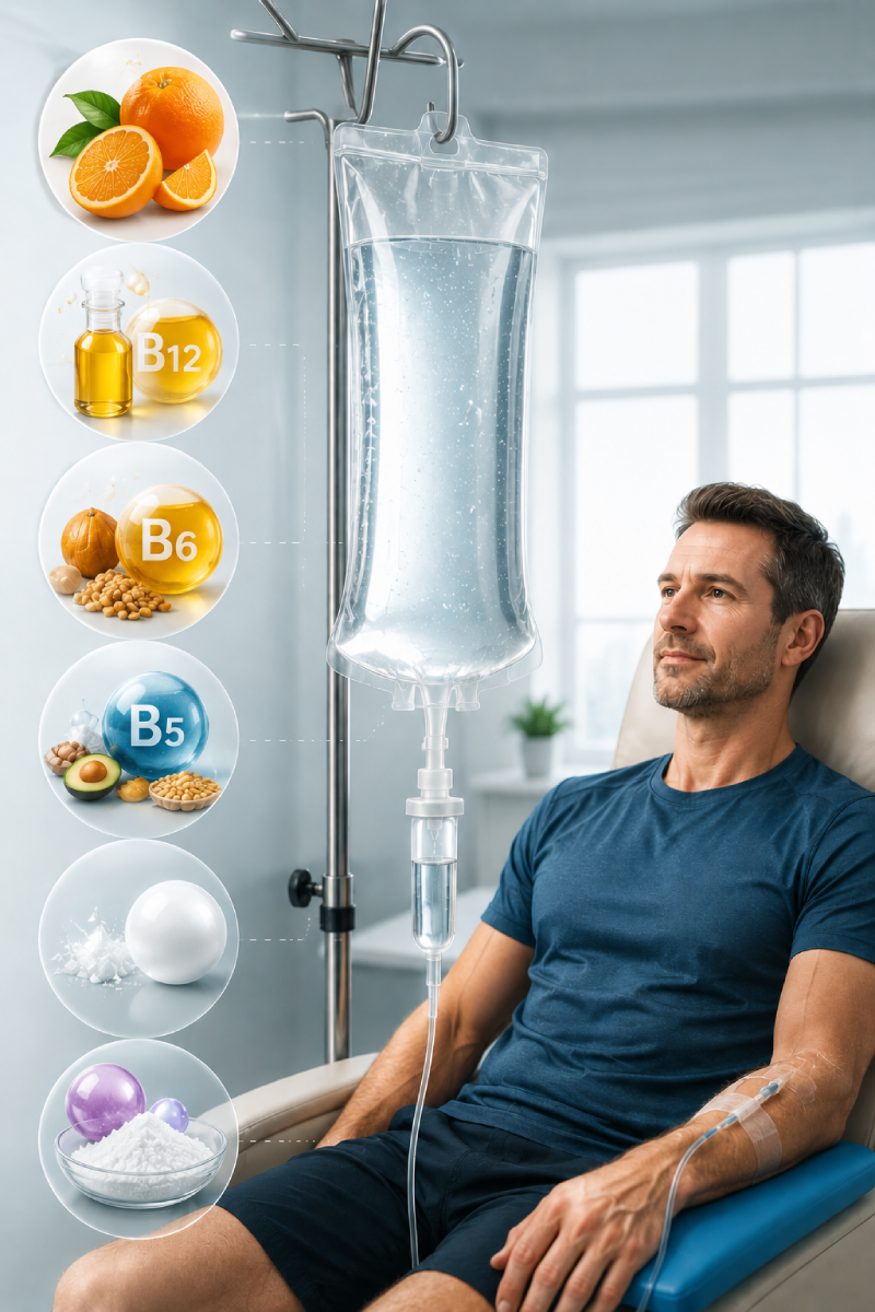 Myers Cocktail IV formula at IUVENTUS Medical Center